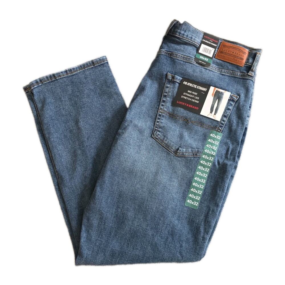 Lucky Brand 410 Athletic Straight Mid Rise Jeans Men's 40x30